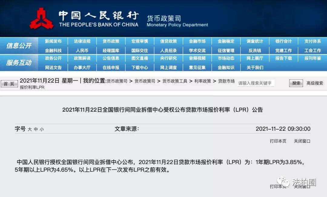 中国11月LPR公布，对经济及金融市场影响深度解析